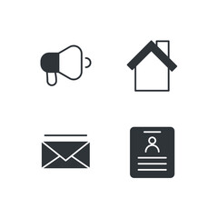 contact us set icon, isolated contact us set sign icon, vector illustration