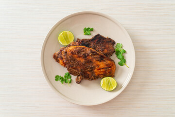 spicy grilled jamaican jerk chicken