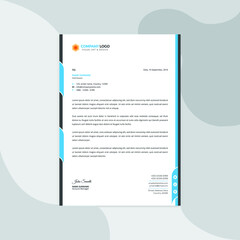 Professional corporate business Modern letterhead vector template. Simple and clean print ready design.	
