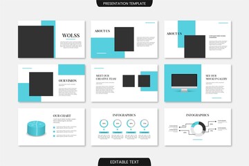 Fototapeta premium Modern business presentation template powerpoint