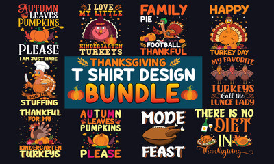 Thanksgiving t shirt design bundle 