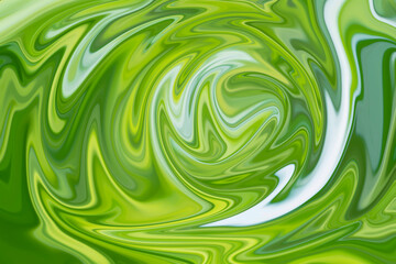 Abstract green liquid marble background with green texture for design.