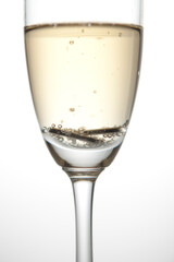 A close up of a champagne sparkling glass
