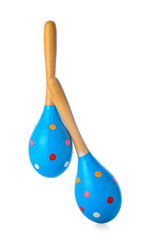 Mexican maracas on white background