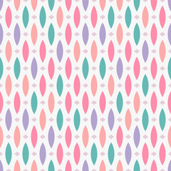 Japanese Pastel Vetical Petal Vector Seamless Pattern