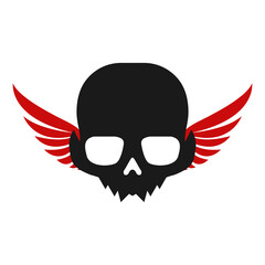 Illustration Vector Graphic of Skull Wing Logo. Perfect to use for Technology Company