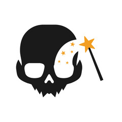 Illustration Vector Graphic of Magic Skull Logo. Perfect to use for Technology Company