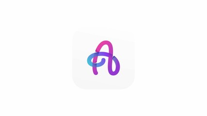 Dynamic fresh colorful logo letter A
