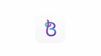 Dynamic fresh colorful logo letter B