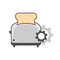 Illustration Vector Graphic of Toaster Logo. Perfect to use for Technology Company