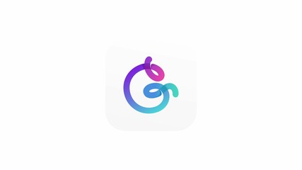 Dynamic fresh colorful logo letter G
