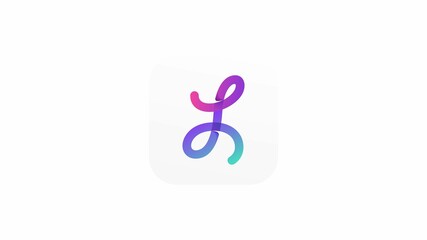 Dynamic fresh colorful logo letter L