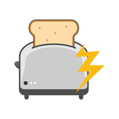 Illustration Vector Graphic of Flash Toaster Logo. Perfect to use for Technology Company