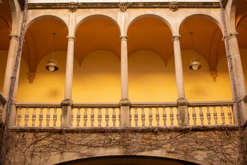 Interior courtyard of a building in Barcelona