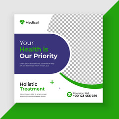 Medical Healthcare Social Media Post Template