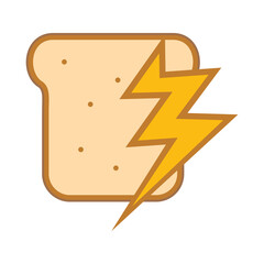 Illustration Vector Graphic of Thunder Bread Logo. Perfect to use for Technology Company