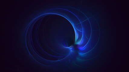 3D rendering abstract multicolor fractal light background