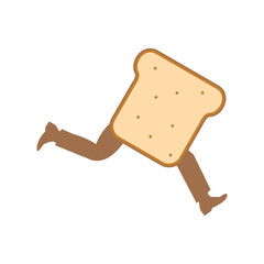 Illustration Vector Graphic of Running Bread Logo. Perfect to use for Technology Company