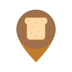 Illustration Vector Graphic of Bread Store Location Logo. Perfect to use for Technology Company