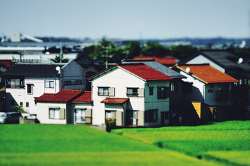 住宅イメージ ジオラマ風撮影
