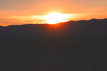 Fototapeta premium sunset over the mountains