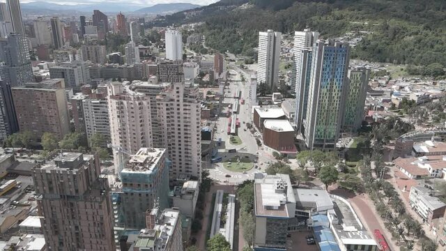 Video dron - edificios del Centro de bogota, 