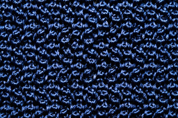 ニットのクローズアップ（紺色）