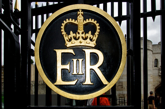 In modern heraldry, a royal cypher is a monogram-like plaque of a country's reigning sovereign, typically consisting of the initials of the monarch, Elizabeth II, Regina (Queen Latin)