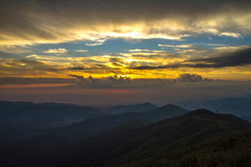 sunrise over the mountains