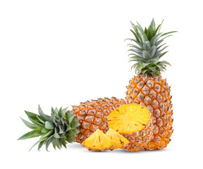  pineapple  isolated on the white