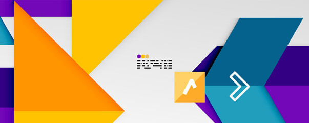 Shiny color triangles and geometric shapes vector abstract background