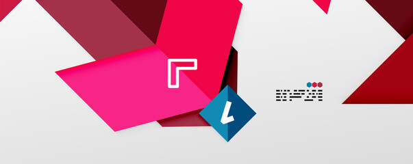 Shiny color triangles and geometric shapes vector abstract background