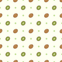 fresh kiwi fruit seamless pattern