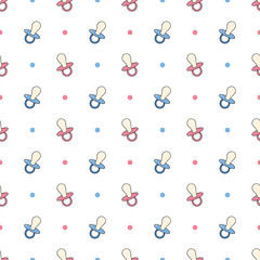 baby pacifier pattern background