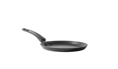 Frying Pan Isolated on White Background. One of the Food Cooking and Kitchen Utensils Symbols.