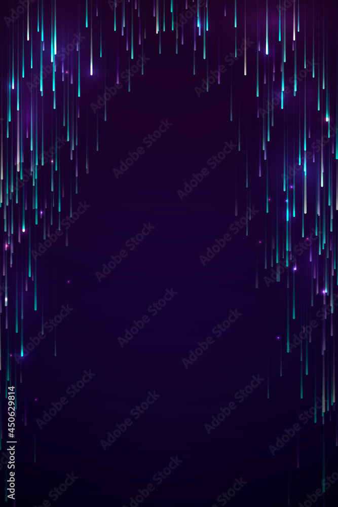 Canvas Prints colorful neon meteor background design vector