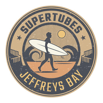 Supertubes, Jeffreys Bay, South Africa - surfer sticker