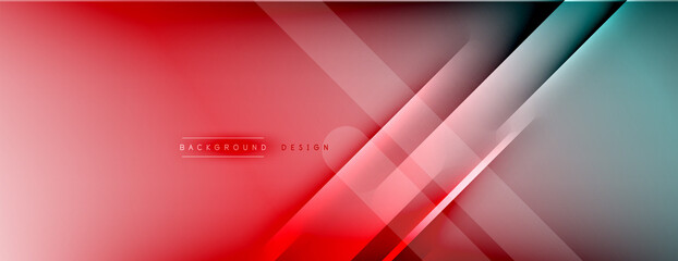 Abstract background - lines composition created with lights and shadows. Technology or business digital template. Trendy simple fluid color gradient abstract background with dynamic