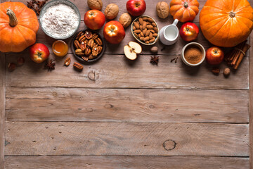 Autumn fall baking background
