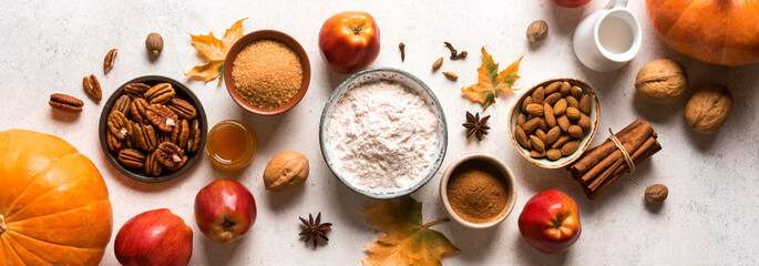 Autumn fall baking background