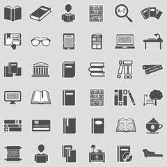 Books And Reading Icons. Sticker Design. Vector Illustration.