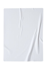 Blank paper sticker label texture isolated on white background