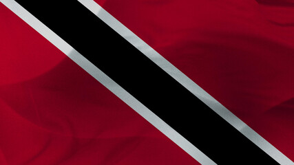 Close up 3d video 4k waving flag Trinite-et-tobago