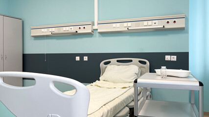 A bottle of pills in a hospital room