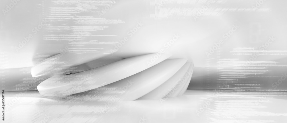 Poster modern interior design architecture background with data - 3d rendering
