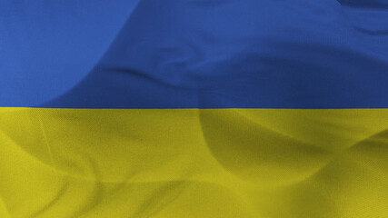 Close up 3d video 4k waving flag Ukraine