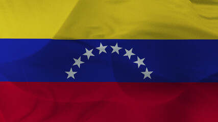 Close up 3d video 4k waving flag Venezuela
