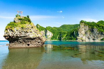 北海道　積丹半島の夏の風景