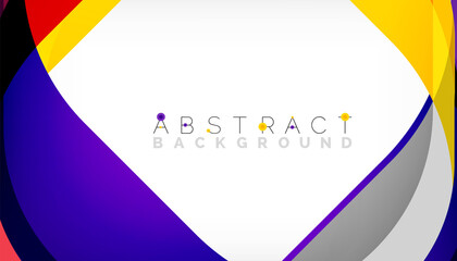 Abstract square shape with overlapping waves, minimal geometric background. Vector Illustration For Wallpaper, Banner, Background, Landing Page