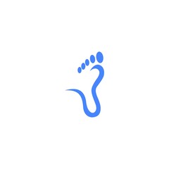 Naklejka na ściany i meble Foot and care icon logo template Foot and healthcare